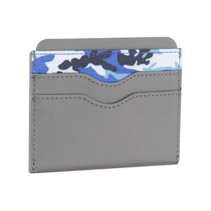 BESPOKE Men's Gray Color Block Leather Card Holder
